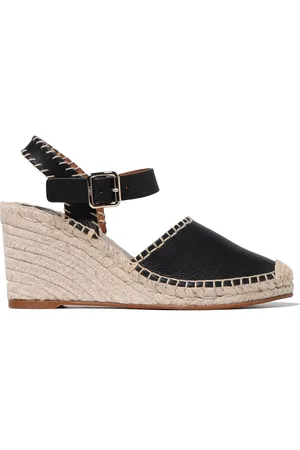 Chloé Leather Wedge Sandals