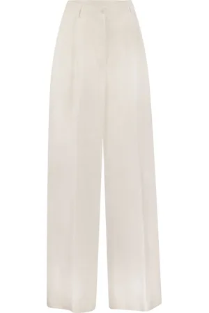 ANTONELLI Tulipano Linen Wide Trousers