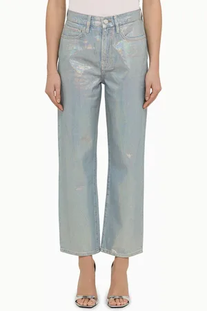 Frame La Jane Cropped Jeans In Hologram Denim
