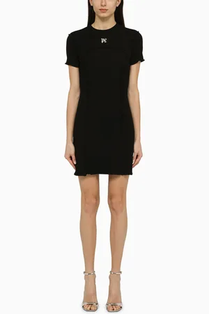 Palm Angels Cotton Mini Dress With Logo