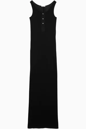 Ami Cotton Long Dress With Buttons