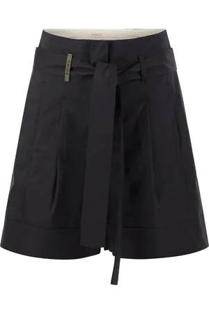 PESERICO SIGN Short With Pleats And Stretch Cotton