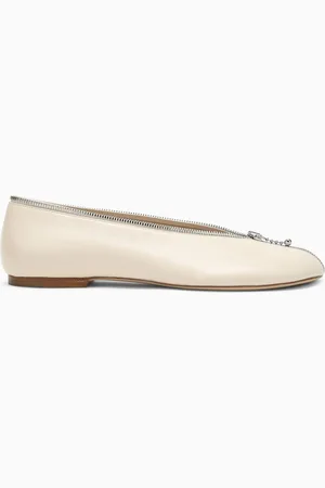 Burberry Sadler Ballerina With Light Leather Zip
