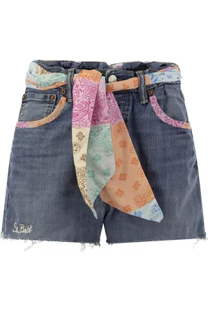 MC2 SAINT BARTH Shorts With Belt And Patches