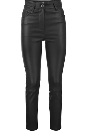 Brunello Cucinelli Stretch Nappa Leather Slim Trousers With Shiny Tab