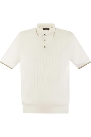 PESERICO SIGN Polo Shirt In Pure Cotton Crepe Yarn With Flat Rib