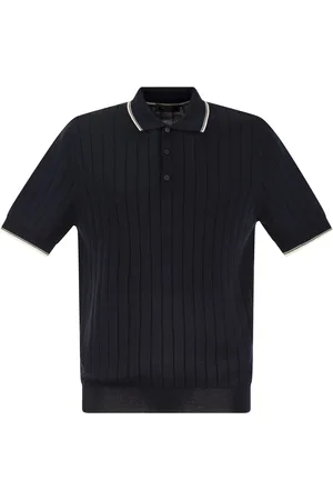 PESERICO SIGN Polo Shirt In Pure Cotton Crepe Yarn With Flat Rib