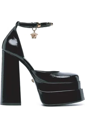 VERSACE Leather Platform Sandals
