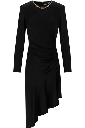 Elisabetta Franchi Asymmetric Dress With Necklace