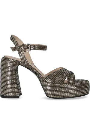 Elena Iachi Lexy Gold Heeled Sandal