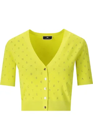 Elisabetta Franchi Cedar Cropped Cardigan With Rhinestones