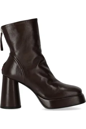 HALMANERA Lara Dark Heeled Ankle Boot