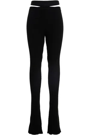 ANDREADAMO Ribbed Flared Trousers