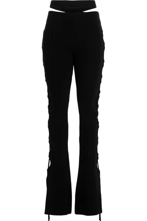 ANDREADAMO Cut Out Pants With Lacing