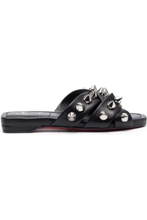 Christian Louboutin Miss Spika Flat Leather Sandals