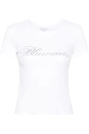 BLUMARINE Logo Cotton T Shirt
