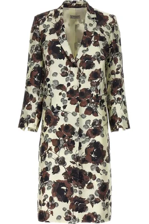 ALBERTO BIANI Floral Print Trench Coat