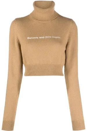 Palm Angels Cropped High Neck Sweater