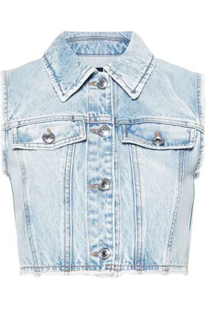 Sportmax Denim Cotton Cropped Vest