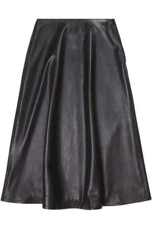 Balenciaga Leather Midi Skirt