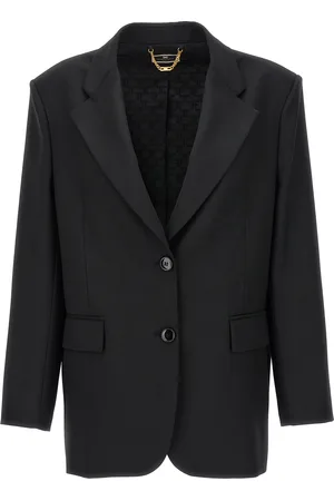 Elisabetta Franchi Double Breasted Wool Blazer