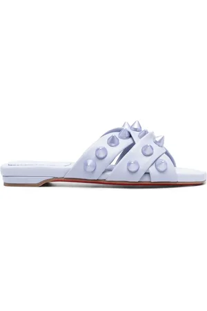Christian Louboutin Miss Spika Flat Leather Sandals