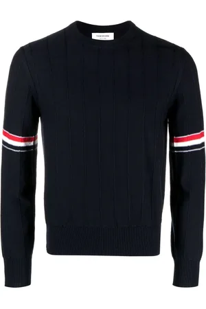 Thom Browne Rwb Wool Crewneck Jumper