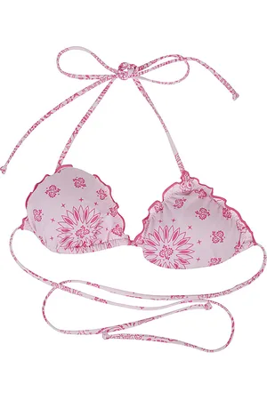 MC2 SAINT BARTH Bandana Print Triangle Bikini Top