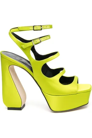 SI ROSSI Crepe Satin Heel Sandals