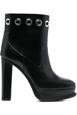 Alexander McQueen Alexander Mc Queen Leather Heel Ankle Boots