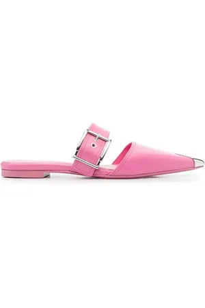 Alexander McQueen Alexander Mc Queen Buckled Leather Mules