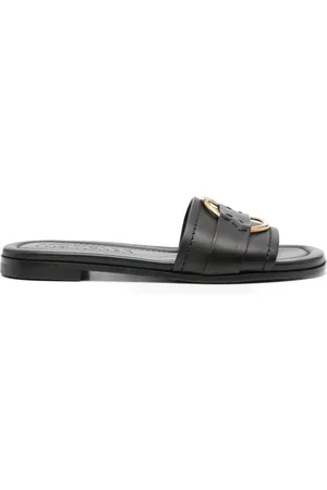 Moncler Bell Leather Flat Sandals