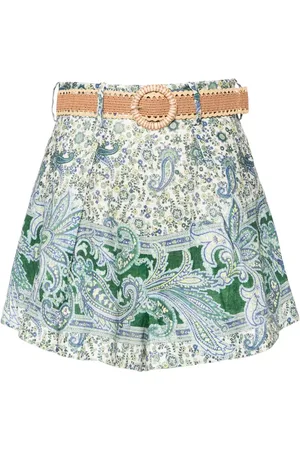 ZIMMERMANN Paisley Print Linen Shorts