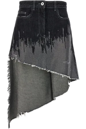 J.W.Anderson Sequin Asymmetric Denim Skirt
