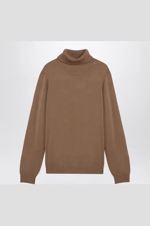 Roberto Collina Camel Merino Wool Turtleneck Pullover