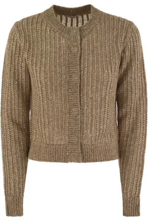 PESERICO SIGN Tricot Cardigan With Micro Sequins
