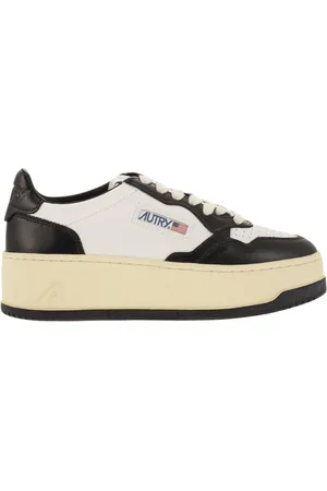 Autry Medalist Platform Leather Trainers