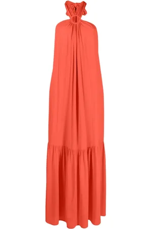 ERIKA CAVALLINI Silk Blend Long Dress