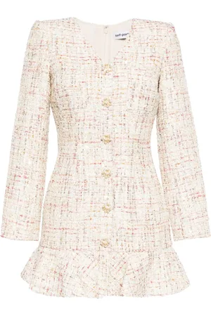Self-Portrait Bouclé Mini Dress