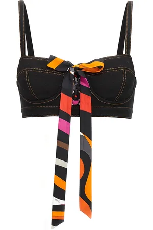 Emilio Pucci Pattern Knot Crop Top