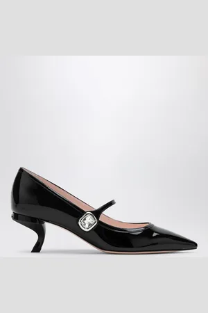 Roger Vivier Patent Leather Mary Jane Virgule Decolletés