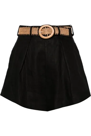 ZIMMERMANN Belted Linen Shorts