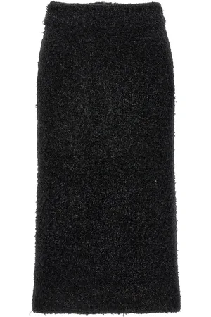 Balenciaga Tweed Midi Skirt
