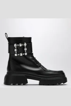 Roger Vivier Leather Lace Up Boot