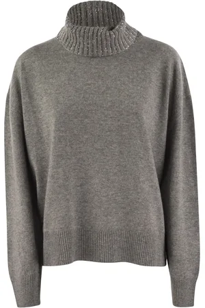 Fabiana Filippi Turtleneck Sweater In Wool, Silk And Cashmere
