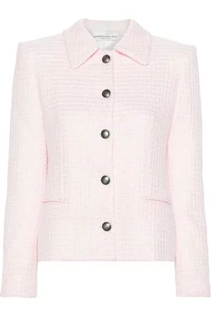 Alessandra Rich Sequin Checked Tweed Jacket
