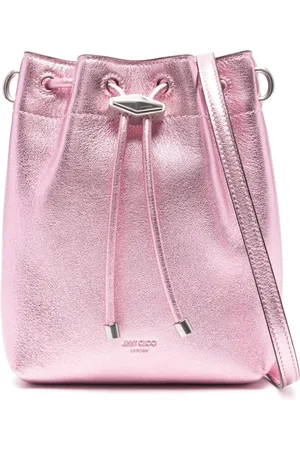 Jimmy Choo Bon Bon Metallic Leather Mini Bucket Bag