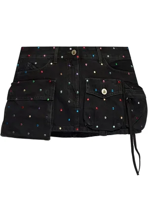 The Attico Fay Denim Mini Skirt