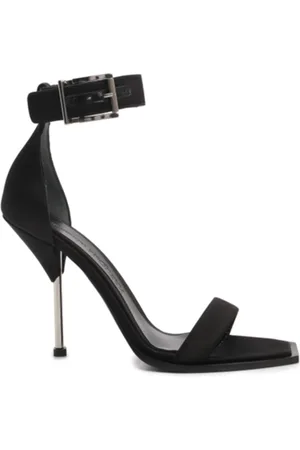 Alexander McQueen Silk Satin Heel Sandals