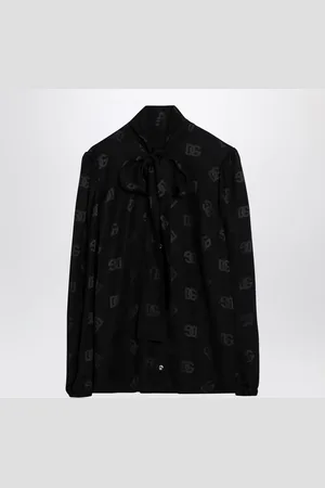 Dolce & Gabbana Dolce&Gabbana Jacquard Silk Satin Shirt With Logo